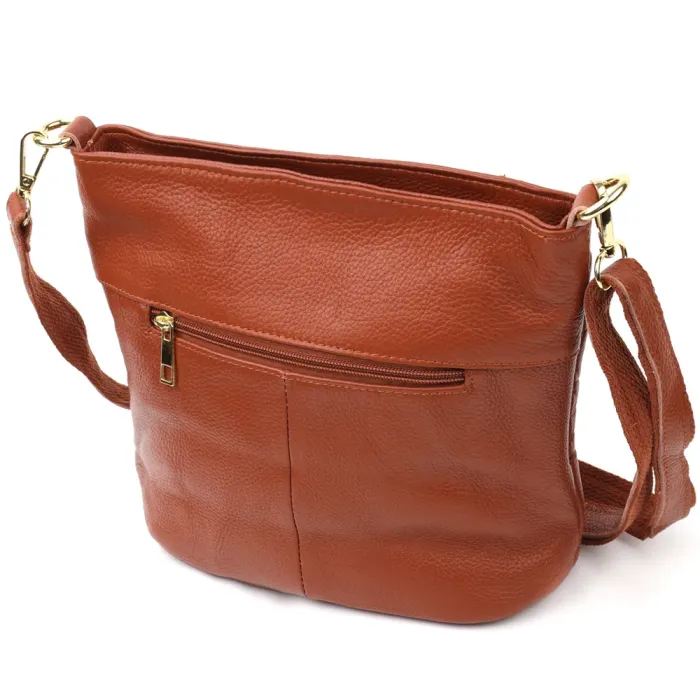 Ніжна жіноча сумка Vintage 15003 шкіряна Коричневий