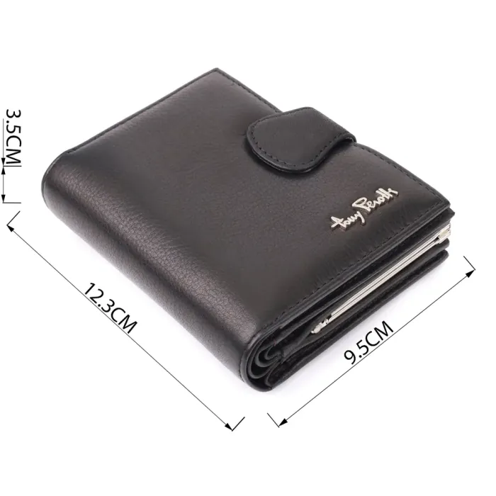 Стильний жіночий вертикальний гаманець з натуральної шкіри Tony Perotti 20842_1 (2656 nero) Чорний