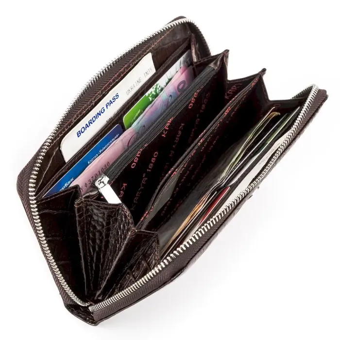 Гаманець жіночий KARYA 17006 шкіряний Коричневий