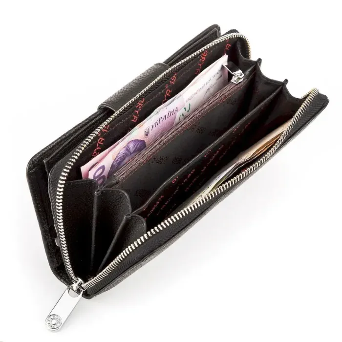 Гаманець-клатч жіночий KARYA 17010 шкіряний Чорний