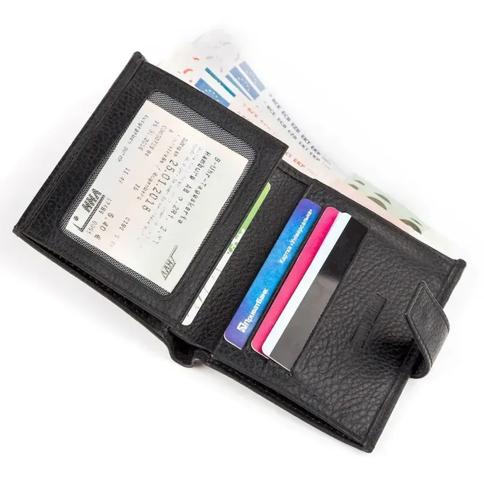 Портмоне из кожи CANPELLINI 17026 Черное