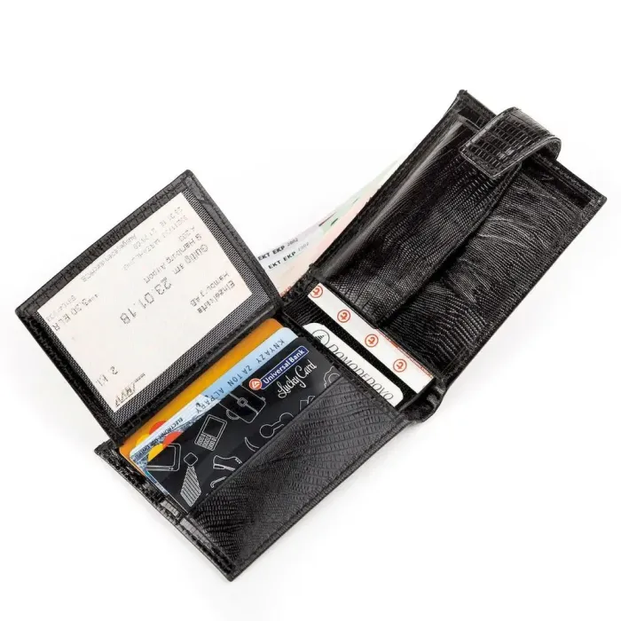 Кожаное портмоне CANPELLINI 17030 Черное