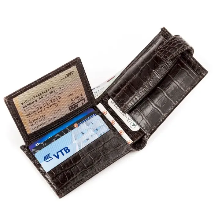 Кожаное портмоне CANPELLINI 17031 Коричневое