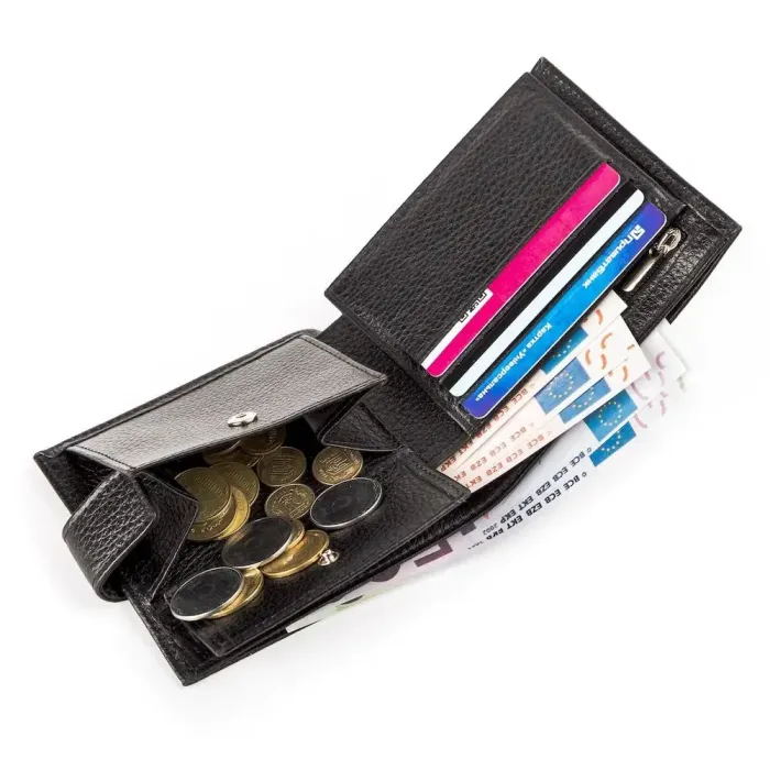 Кошелек мужской CANPELLINI 17034 кожаный Черный