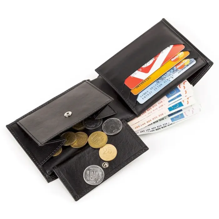 Кошелек мужской CANPELLINI 17038 кожаный Черный