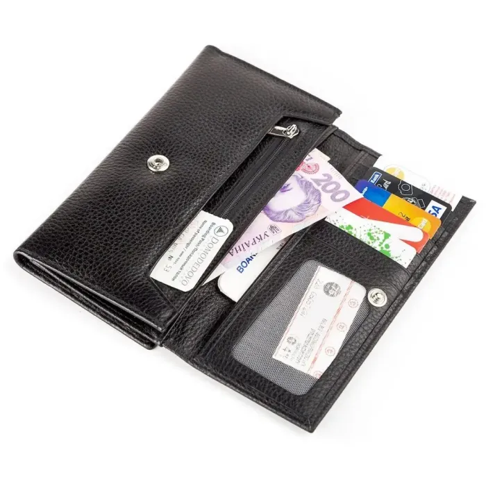 Гаманець жіночий CANPELLINI 17044 шкіряний Чорний