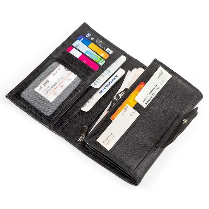 Гаманець жіночий CANPELLINI 17047 шкіряний Чорний