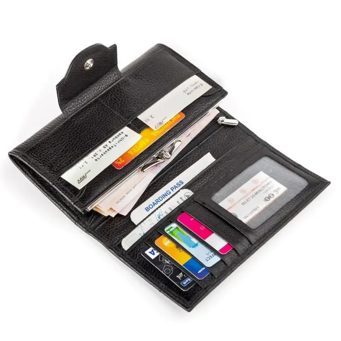 Гаманець жіночий CANPELLINI 17047 шкіряний Чорний