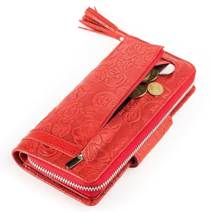Женский кошелек Desisan 17060 кожаный Красный