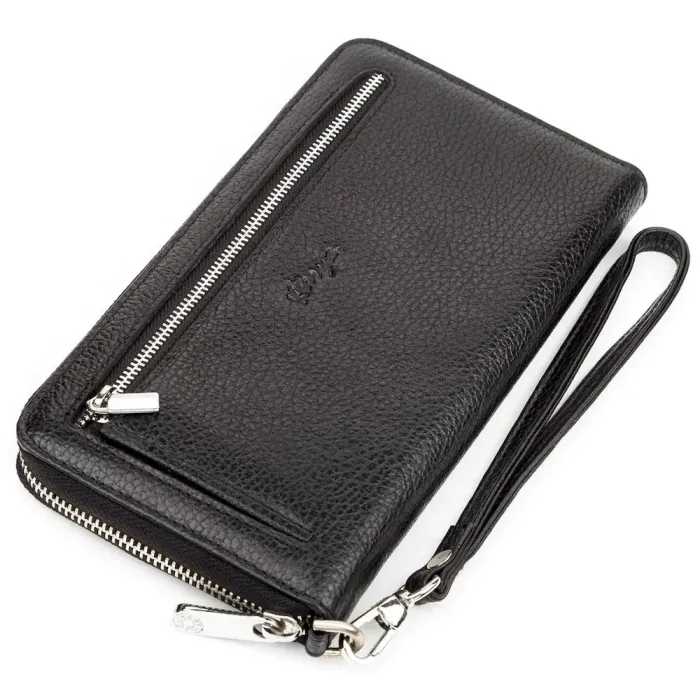 Гаманець-клатч чоловічий KARYA 17067 шкіряний Чорний