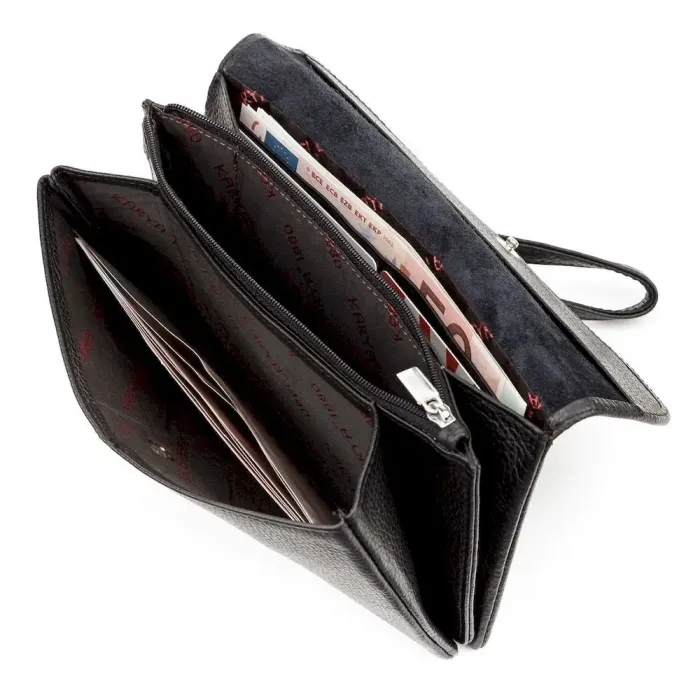 Кошелек-клатч женский KARYA 17074 кожаный Черный