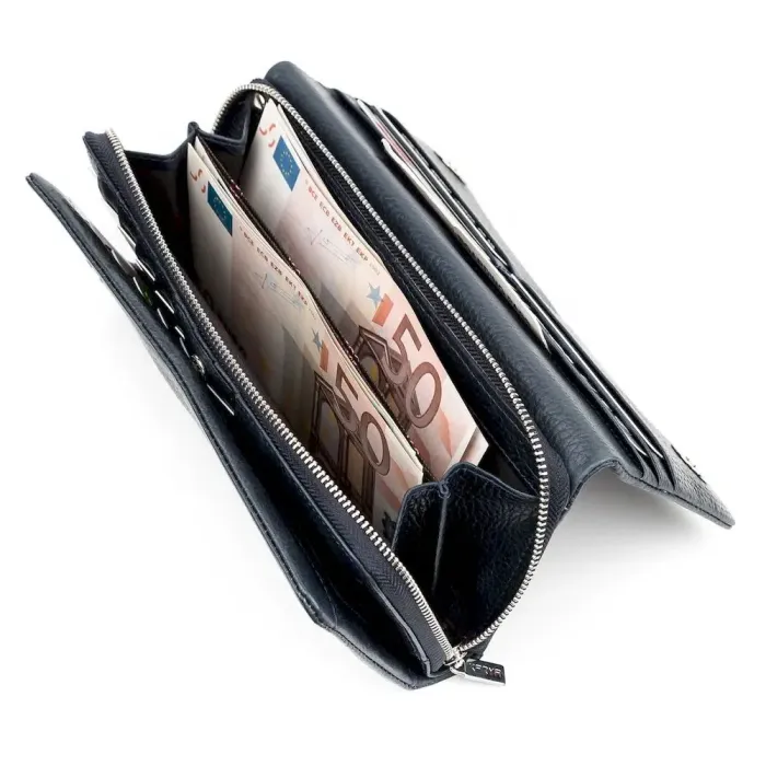 Гаманець-клатч KARYA 17076 шкіряний Синій