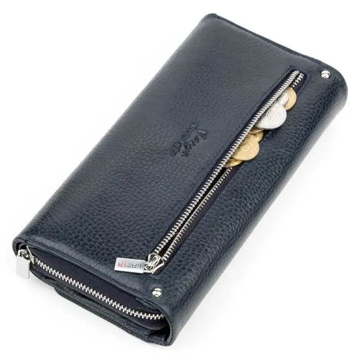 Гаманець-клатч KARYA 17076 шкіряний Синій