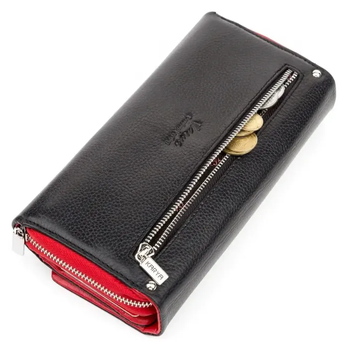 Гаманець-клатч жіночий KARYA 17077 шкіряний Чорний