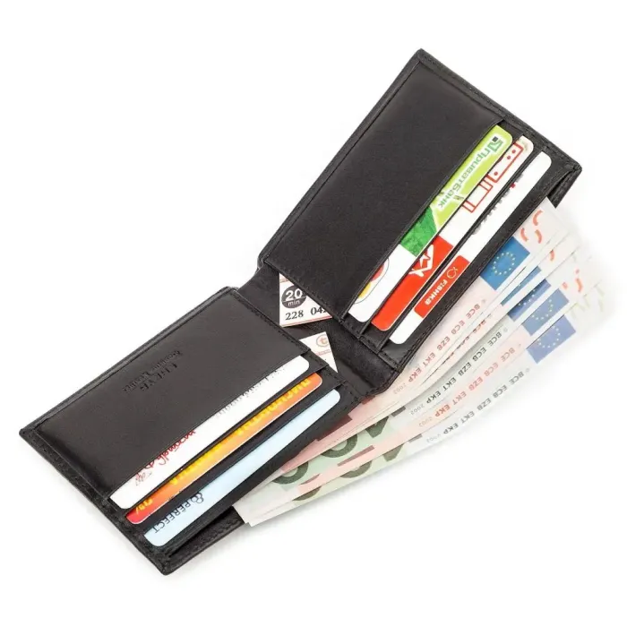 Портмоне чоловіче KARYA 17087 шкіряне Чорне