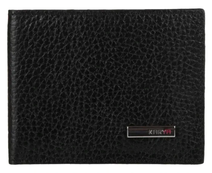 Зажим мужской KARYA 17090 кожаный Черный