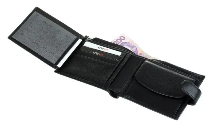 Портмоне мужское KARYA 17100 кожаное Черное