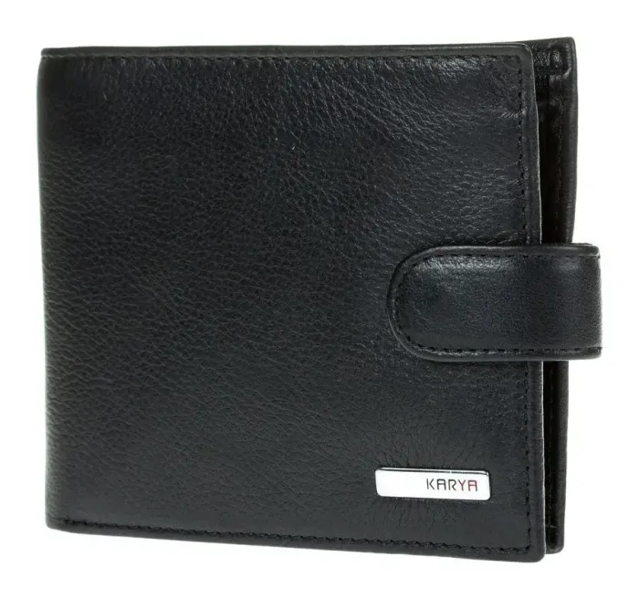 Портмоне мужское KARYA 17100 кожаное Черное