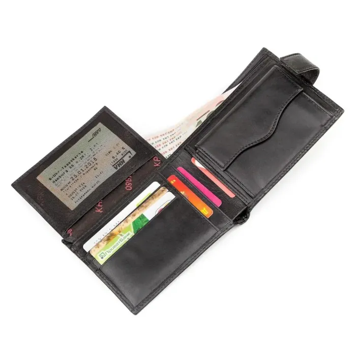 Портмоне чоловіче KARYA 17101 шкіряне Чорне