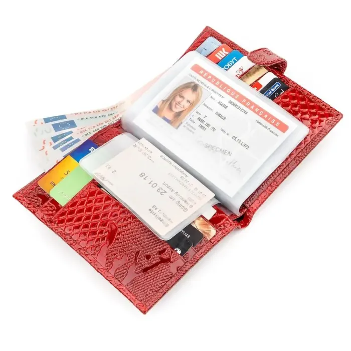 Портмоне вертикальне KARYA 17118 шкіра Червоне