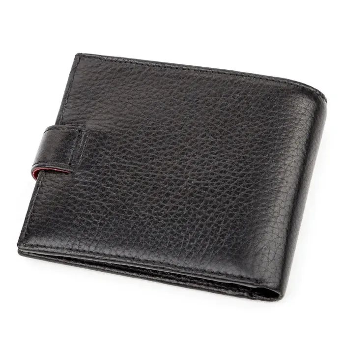 Портмоне вертикальне KARYA 17120 шкіра Чорне