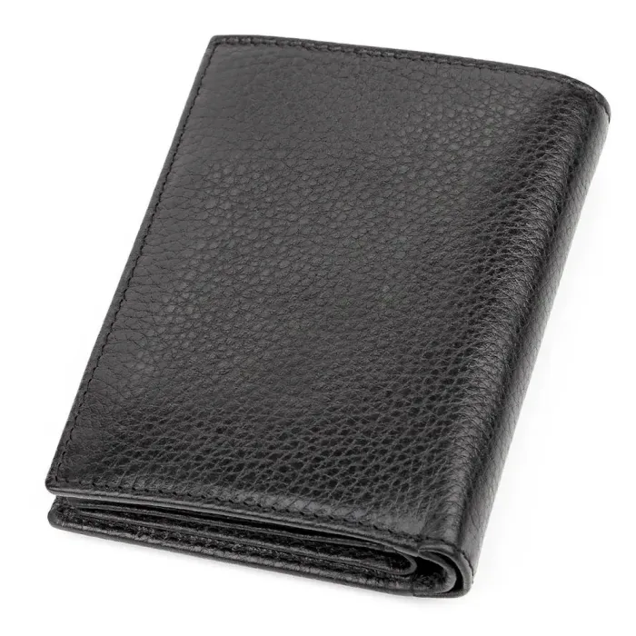 Портмоне вертикальне KARYA 17122 шкіра Чорне