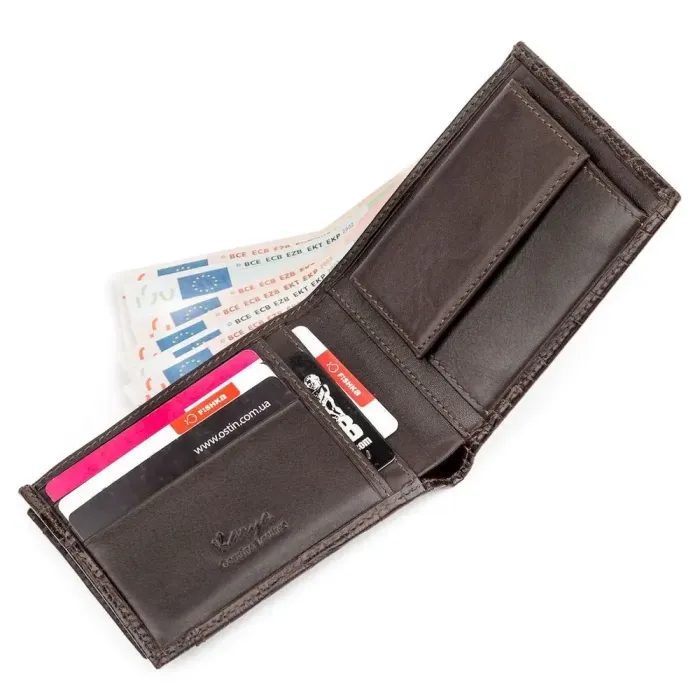 Портмоне чоловіче KARYA 17124 шкіряне Коричневе