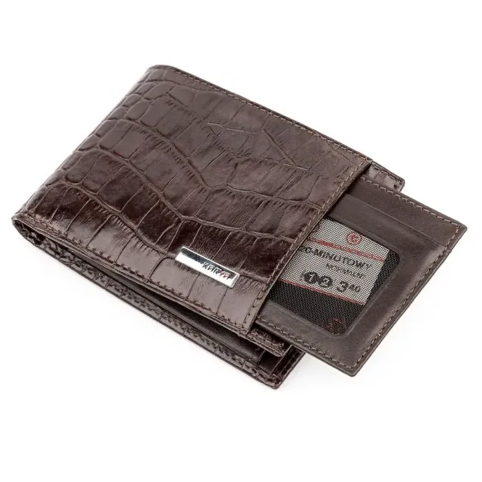 Портмоне чоловіче KARYA 17124 шкіряне Коричневе