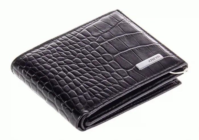 Портмоне мужское KARYA 17127 кожаное Черное