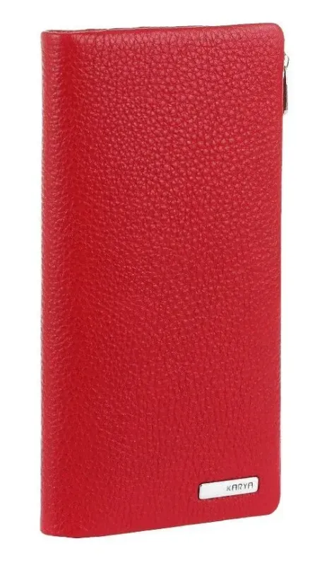 Портмоне вертикальное KARYA 17134 кожа Красное