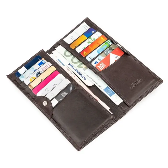 Гаманець вертикальний KARYA 17135 шкіра Коричневий