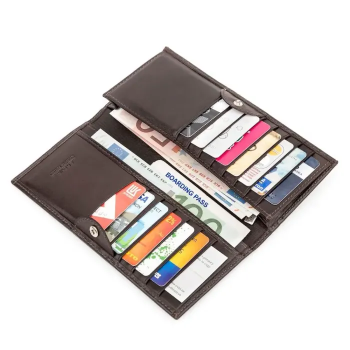 Гаманець вертикальний KARYA 17135 шкіра Коричневий