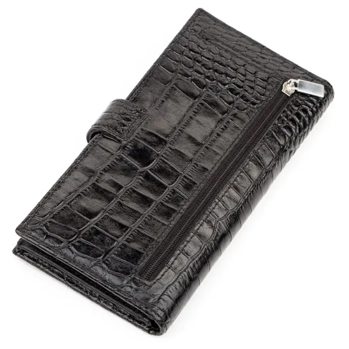 Портмоне вертикальне KARYA 17138 шкіра Чорне