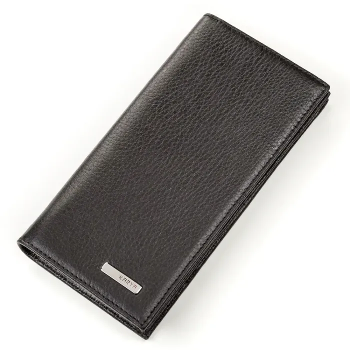 Портмоне вертикальне KARYA 17139 Чорна шкіра