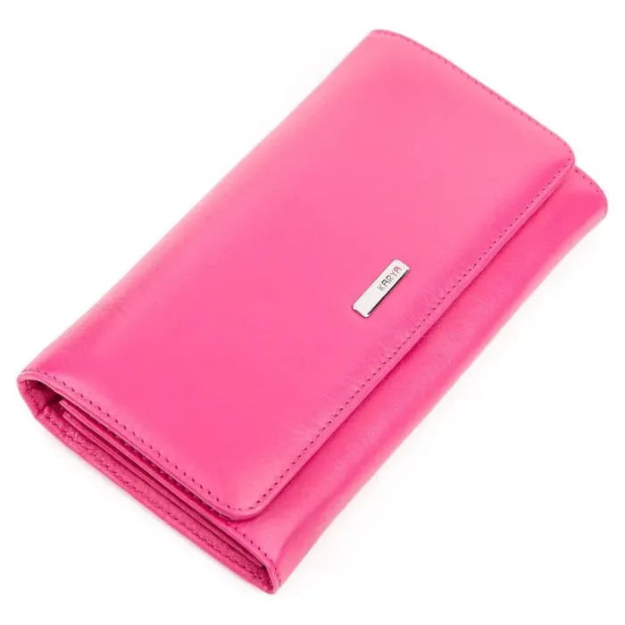 Гаманець жіночий KARYA 17154 шкіряний Рожевий