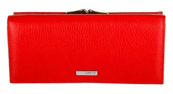 Кошелек женский KARYA 17156 кожаный Красный