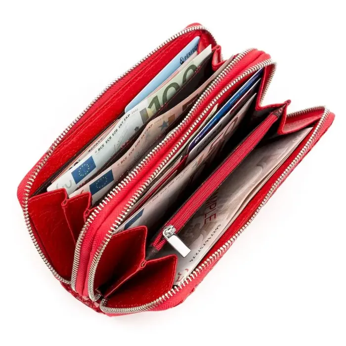 Жіночий клатч KARYA 17158 шкіряний Червоний