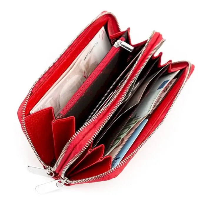 Жіночий клатч KARYA 17158 шкіряний Червоний