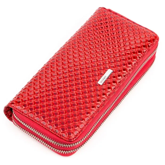 Жіночий клатч KARYA 17158 шкіряний Червоний