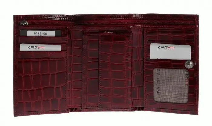 Кошелек женский KARYA 17168 кожаный Бордовый