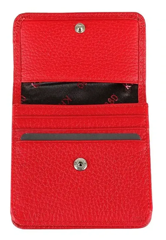 Кошелек компактный KARYA 17174 кожаный Красный