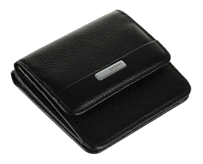 Кошелек компактный KARYA 17175 кожаный Черный