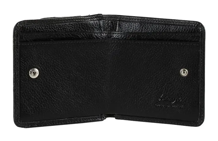 Кошелек компактный KARYA 17175 кожаный Черный