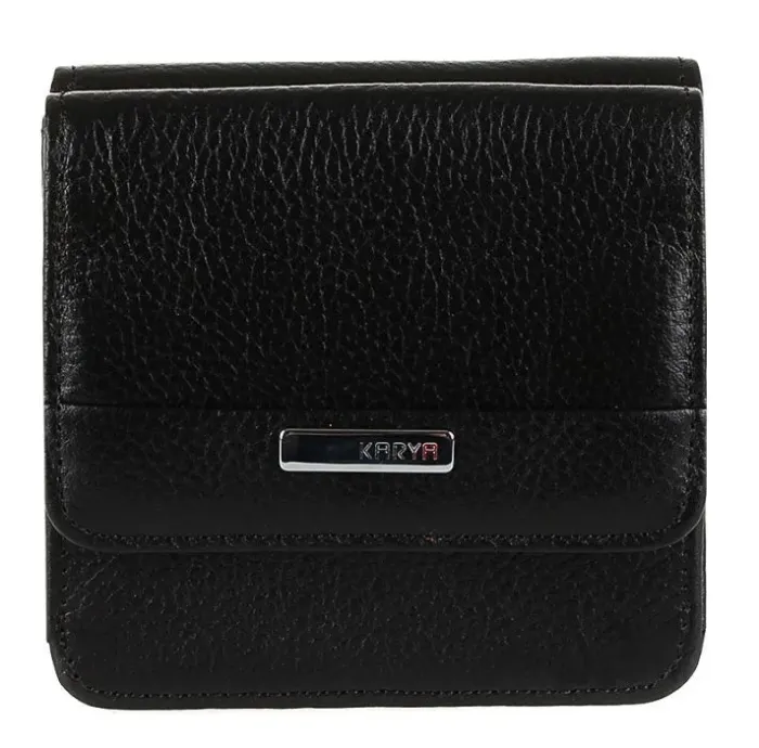 Кошелек компактный KARYA 17175 кожаный Черный