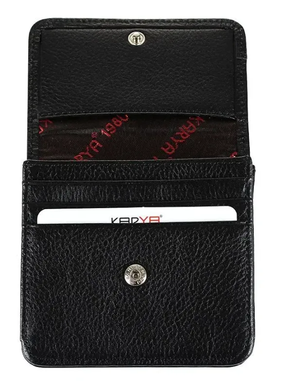 Кошелек компактный KARYA 17175 кожаный Черный