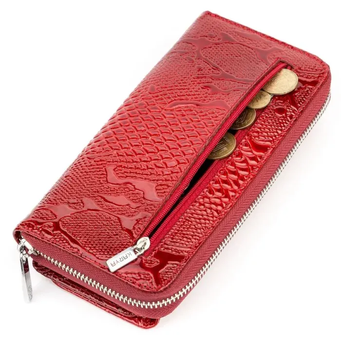 Гаманець жіночий KARYA 17177 шкіряний Червоний