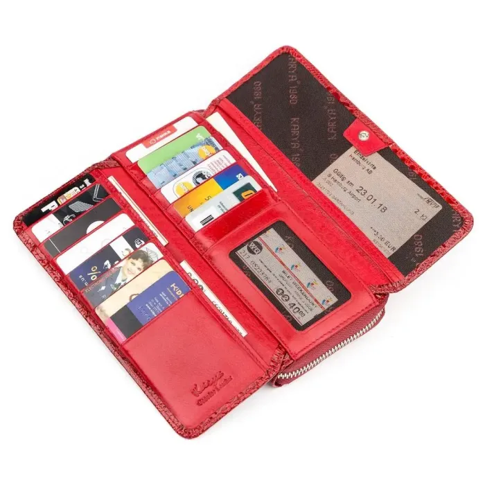 Гаманець жіночий KARYA 17177 шкіряний Червоний