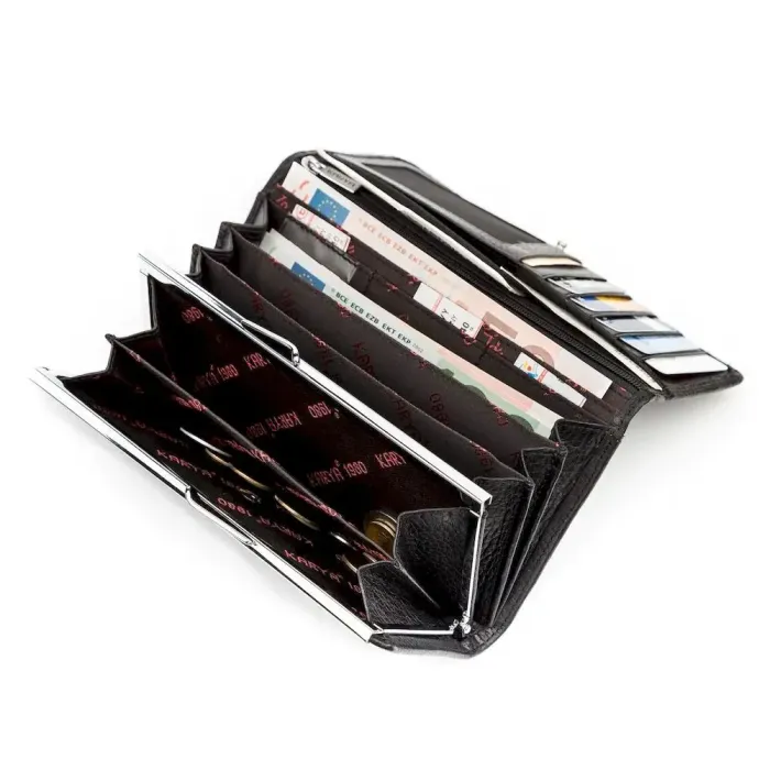 Гаманець жіночий KARYA 17184 шкіряний Чорний