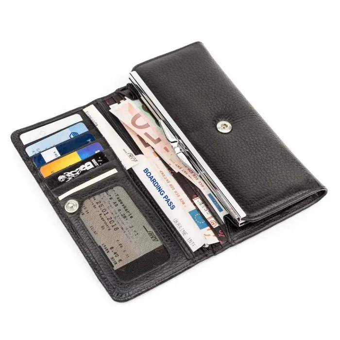 Гаманець жіночий KARYA 17184 шкіряний Чорний