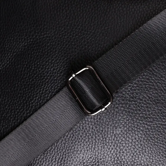 Компактна чоловіча сумка на плече з натуральної шкіри Vintage 23021 Чорний